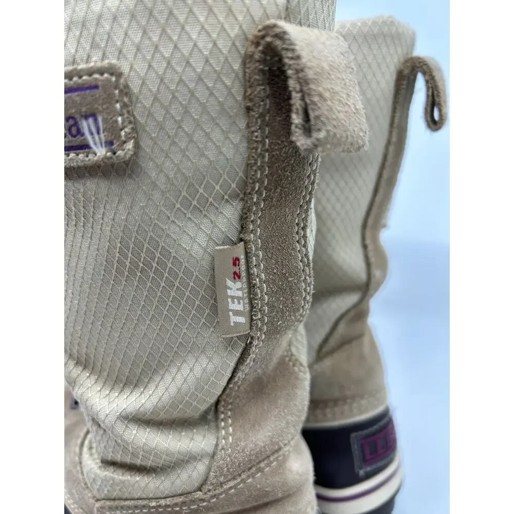 LL Bean Kids TEK 2.5 Prima Loft Snow Boots Size 5 Tan/Brown Waterproof